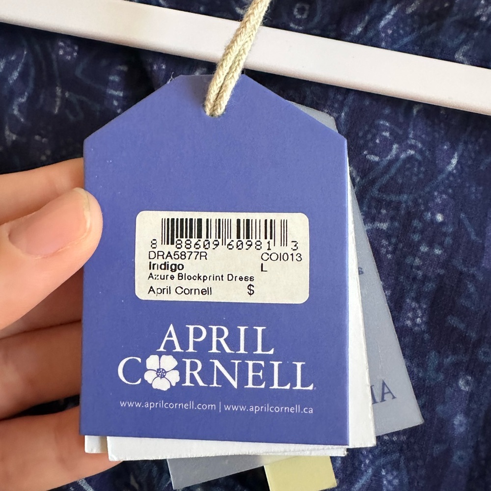 April Cornell Navy Azure Block Print Dress - Picture 10 of 10